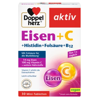 Abbildung der Produktverpackung Doppelherz aktiv Eisen + C Frontansicht